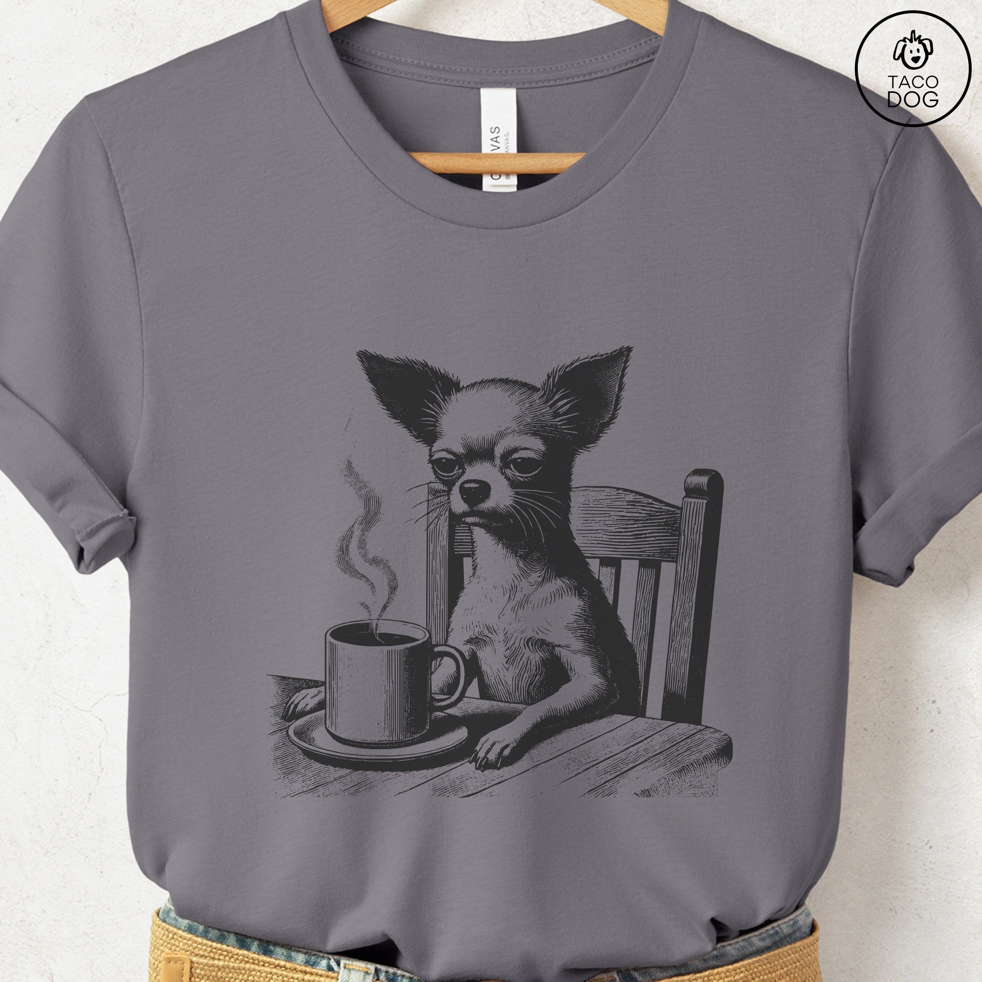 Chihuahua Coffee Morning Mood T-Shirt
