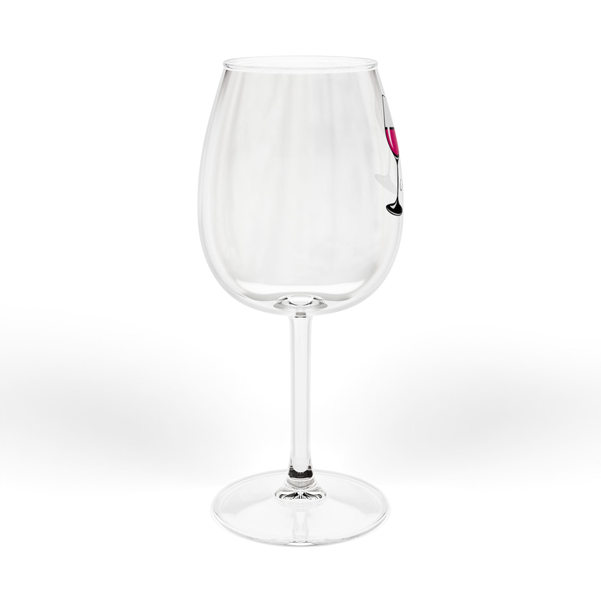 12oz Wine Glass — "Wine Cheers" Stemmed Glass, Funny Barware Gift