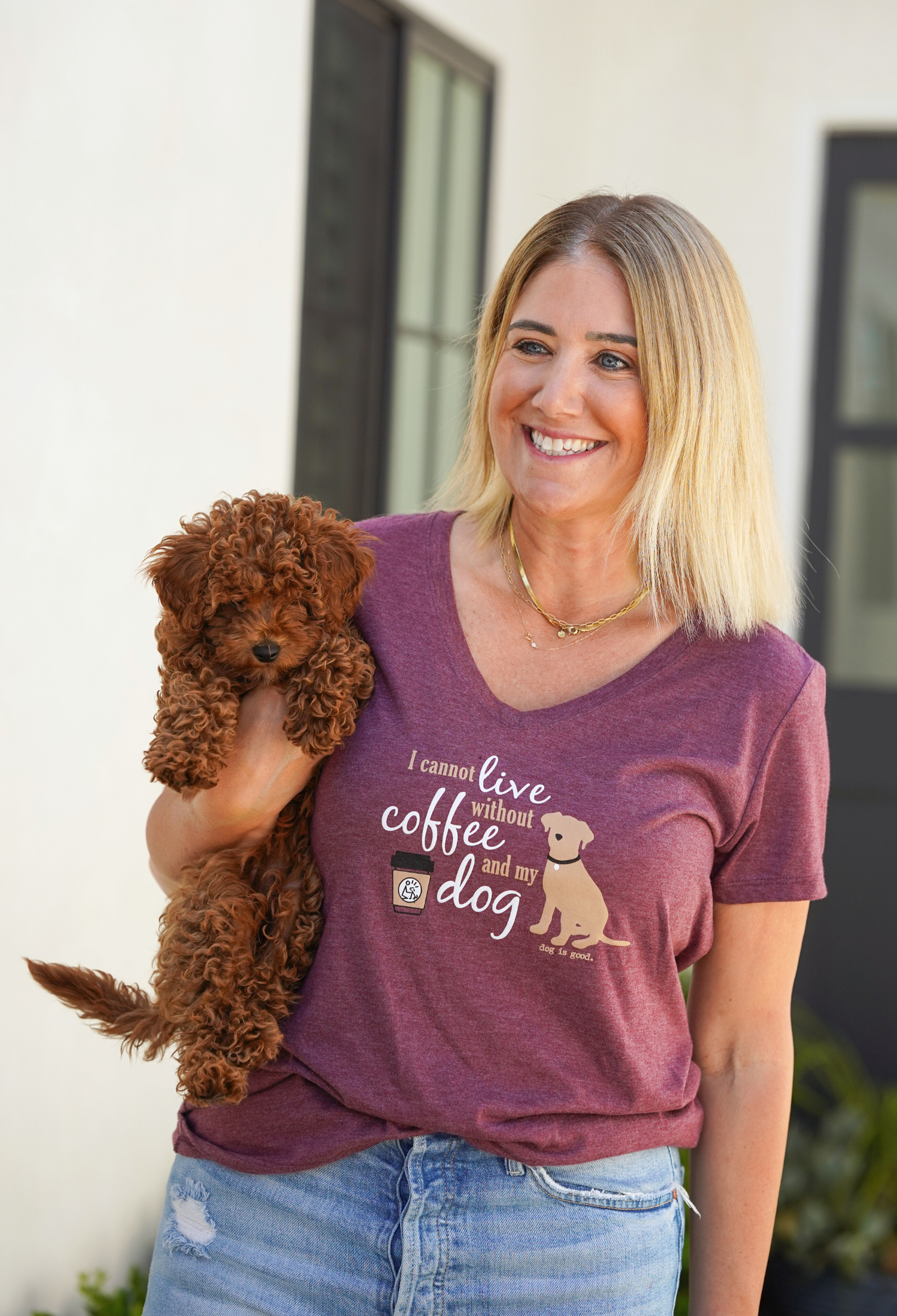 T-shirt:  I Cannot Live Without Coffee and My Dog