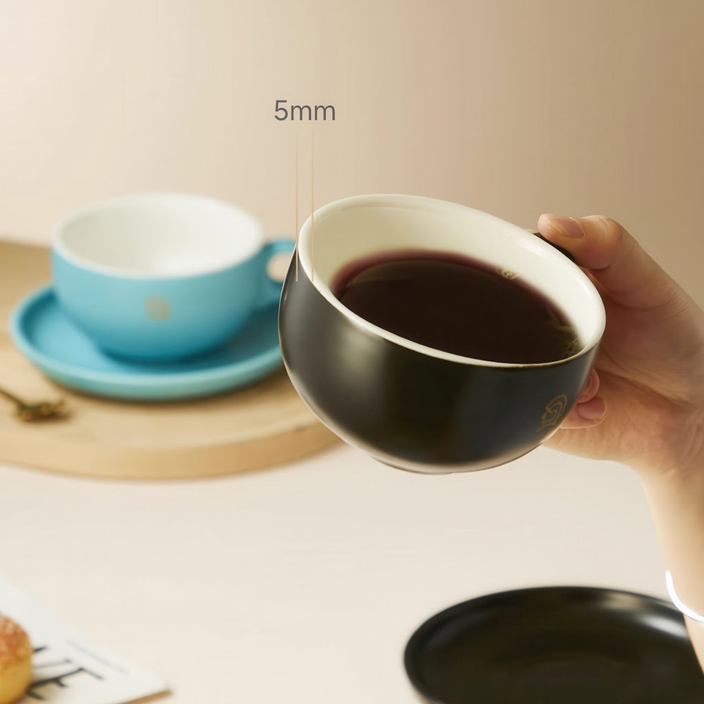 Ceramic Coffee Cup and Saucer Set