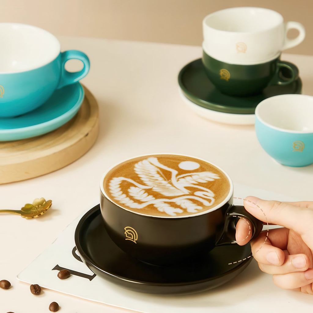Ceramic Coffee Cup and Saucer Set