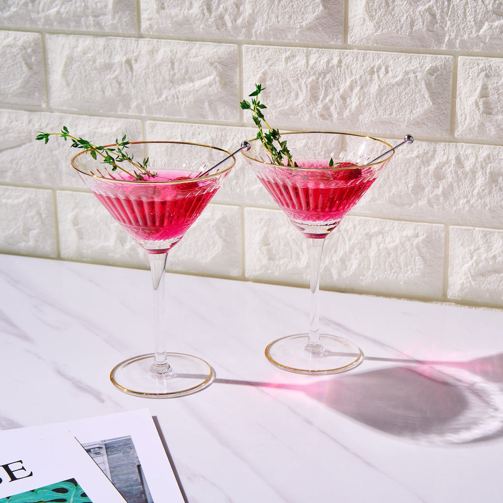 Duomo Martini Cocktail Glassware, Set of 2