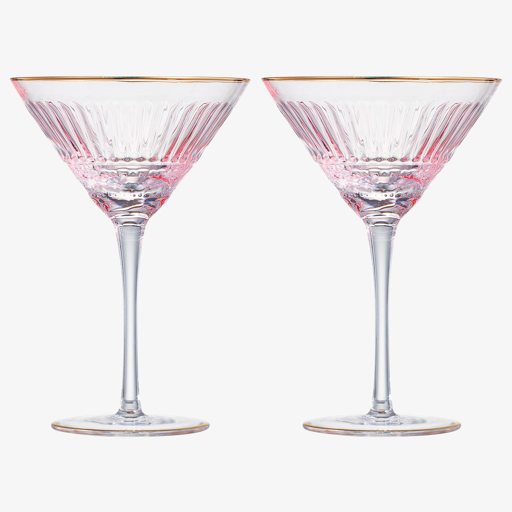 Duomo Martini Cocktail Glassware, Set of 2