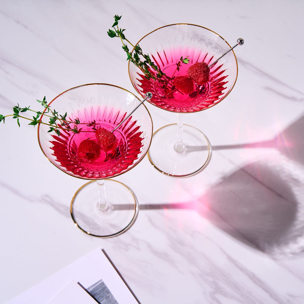 Duomo Martini Cocktail Glassware, Set of 2
