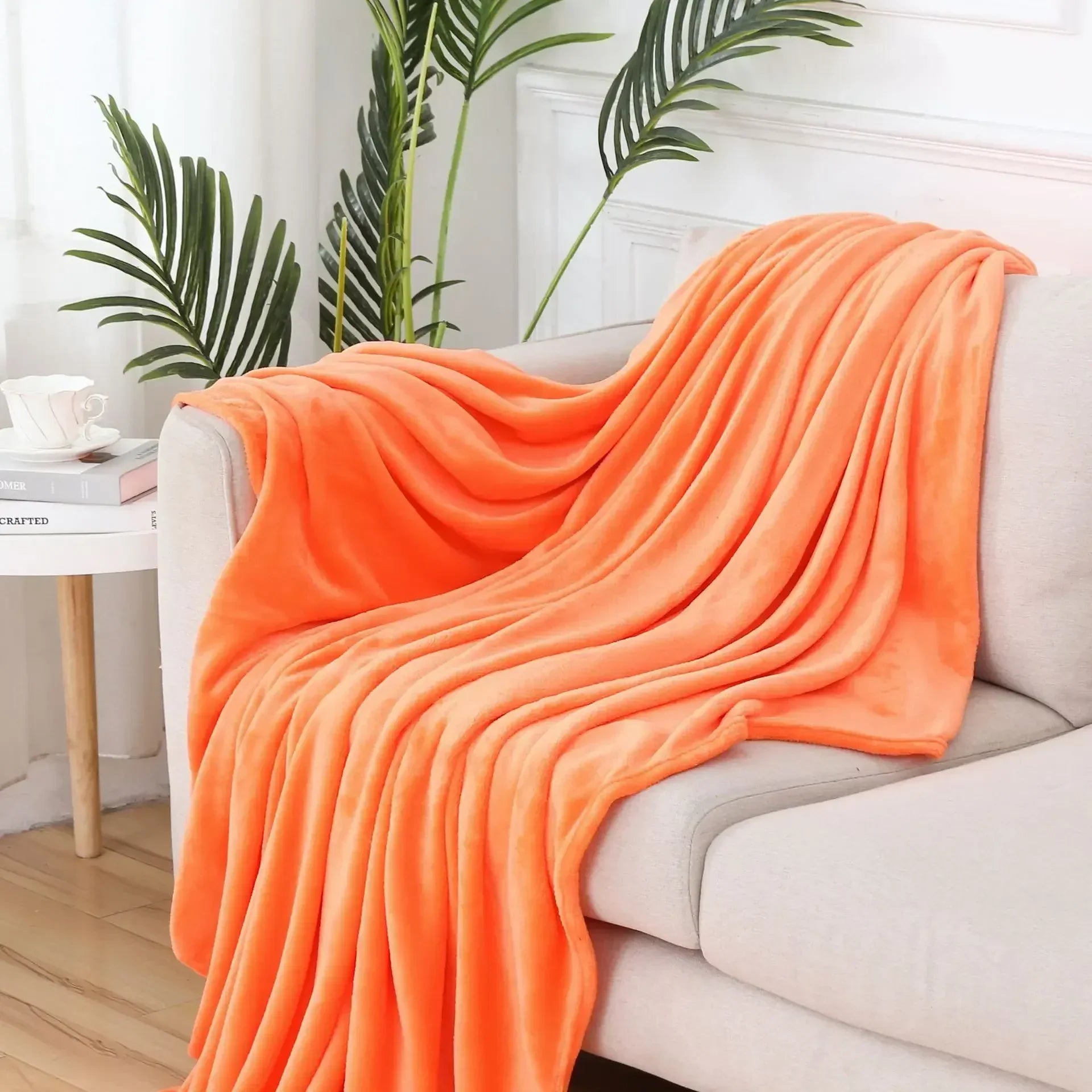 DecorBites™ Cozy Flannel Warm Blanket: Soft Plush Coral Fleece Bed Cover & Shawl